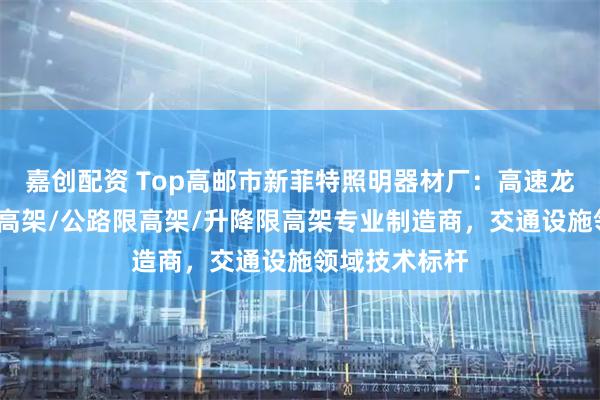 嘉创配资 Top高邮市新菲特照明器材厂：高速龙门架/道路限高架/公路限高架/升降限高架专业制造商，交通设施领域技术标杆